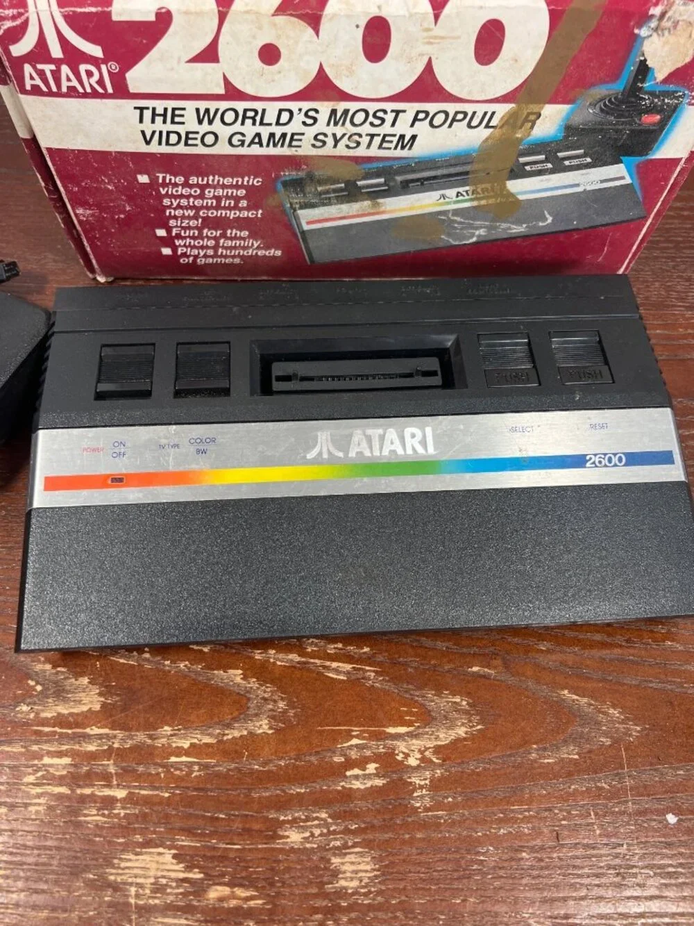 Vintage Atari 2600 Console With Joystick & Box - Classic Retro Gaming System Tes